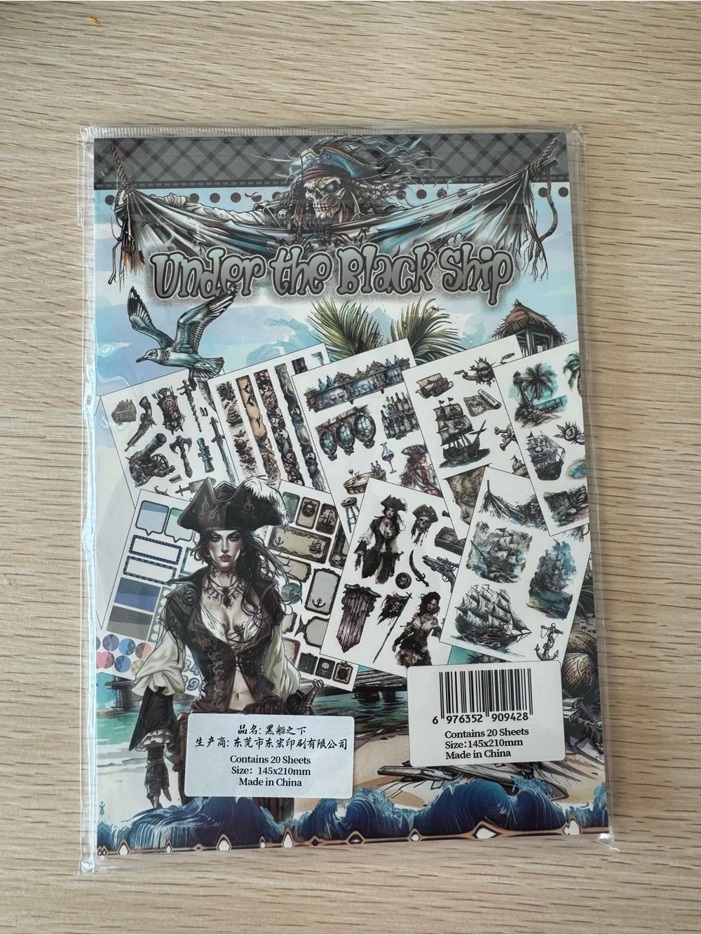 Under the Black Ship Pirate-Themed Sticker Book